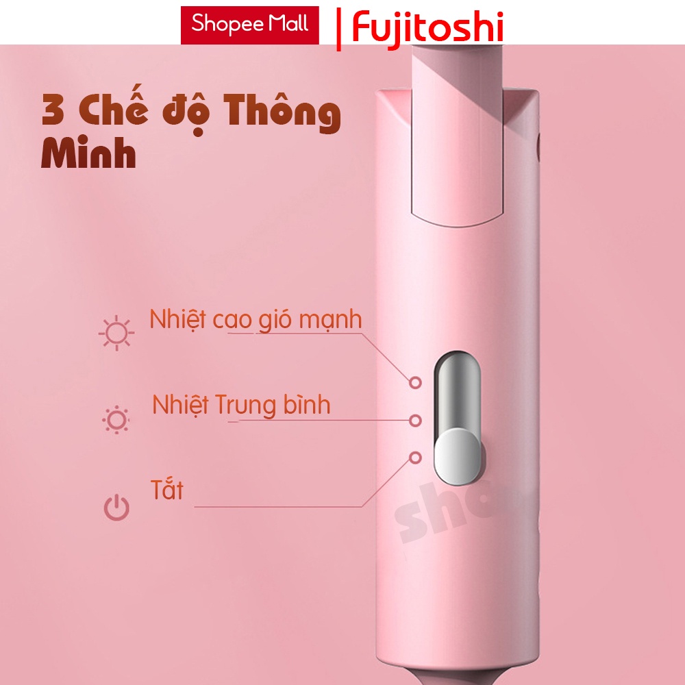 Máy sấy tóc mini FUJITOSHI FTA81 gấp gọn tạo kiểu tóc chuyên nghiệp công suất lớn 1000w bảo hành 6 tháng