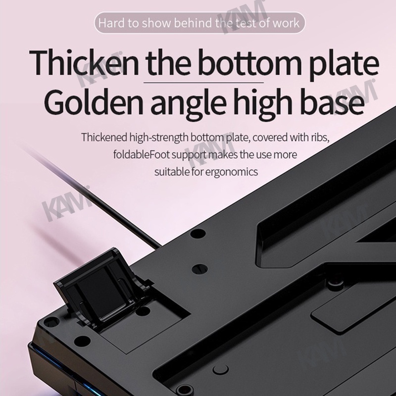 Bàn Phím Chơi game Kam K500 104 Phím Có Đèn Nền Trắng / Đen Chuyên Dụng Cho notebook