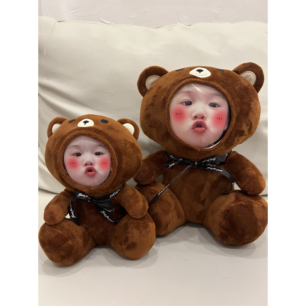 GẤU BÔNG SIZE TO 20-22CM IN HÌNH - TÚI GIẤY / TÚI ĐÈN LẤP LÁNH