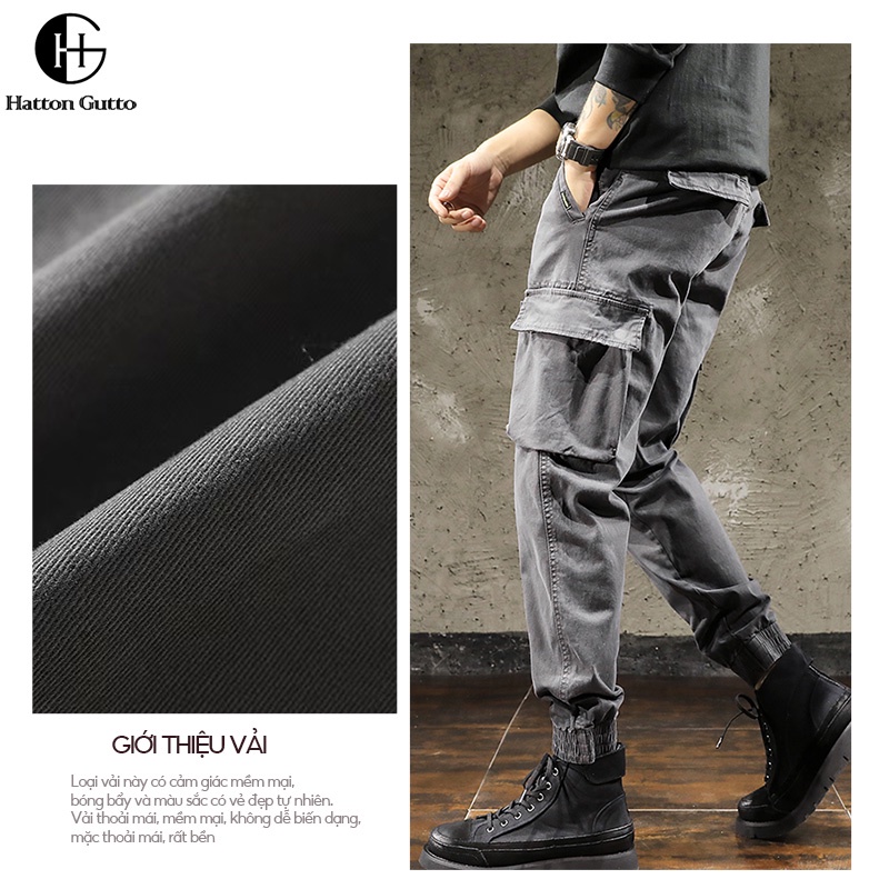 Hatton Gutto Quần Jogger Màu Sắc Xanh Lá Quân Đội Phong Cách Cổ Điển Size M-5XL Cho Nam