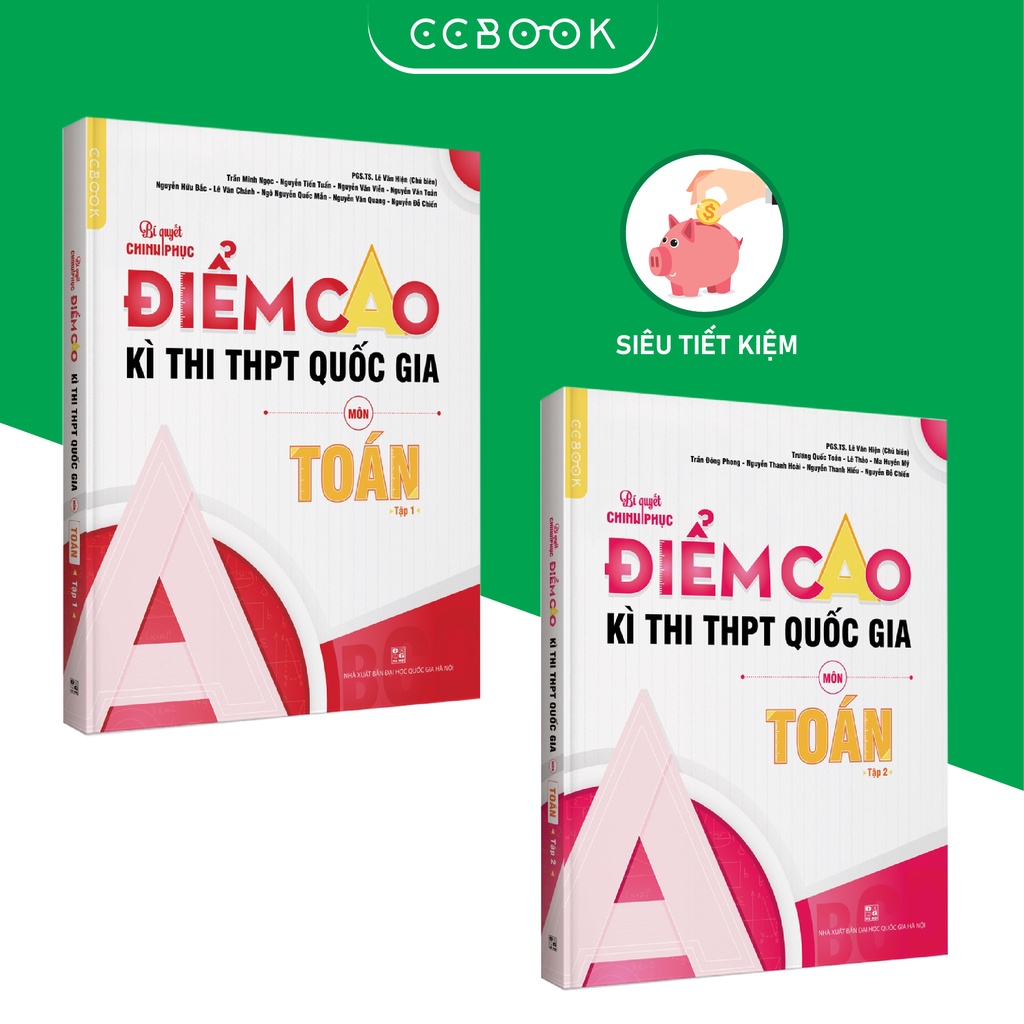 Sách - Combo 2 tập Bí quyết chinh phục điểm cao kì thi THPT Quốc gia môn Toán - Siêu tiết kiệm - Chính hãng CCbook