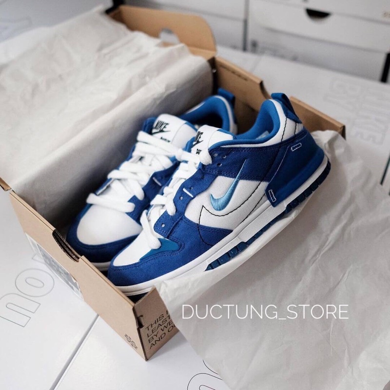 GIÀY SB DUNK DISRUPT2 WHITE BLUE LAI AU SC [ FULL BOX + FREE SHIP ]