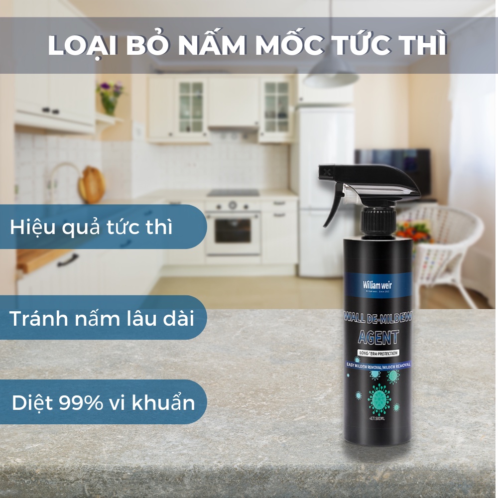 Xịt tẩy nấm mốc chuyên dụng Oron, tẩy mốc tường diệt 99,9% vi khuẩn