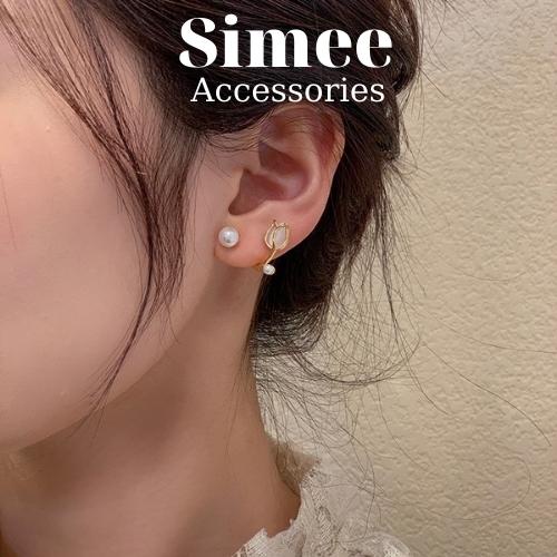 Khuyên tai hoa Tulip, ôm vành tai, 3 kiểu đeo độc đáo H0031 Simee.accessories