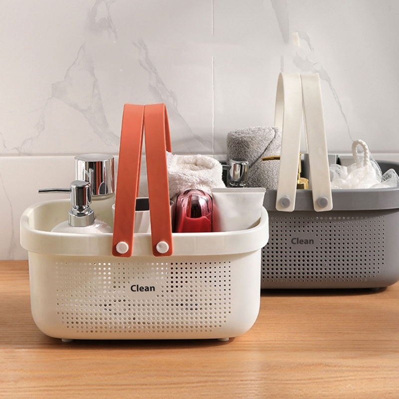 Giỏ Đựng Đồ Dùng Bằng Nhựa Thiết Kế Nhỏ Gọn Kèm Tay Cầm Tiện Dụng Cho Dorm