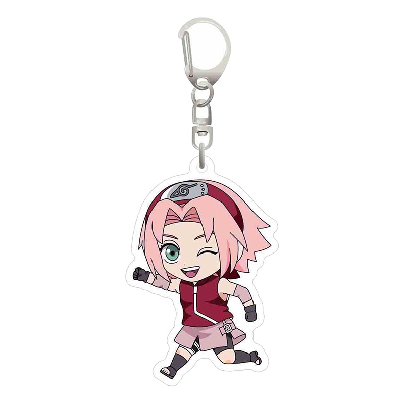 Móc Chìa Khóa Sưu Tầm Hoa Naruto - Sasuke Itachi Kakashi Jirahya Sakura Hinata