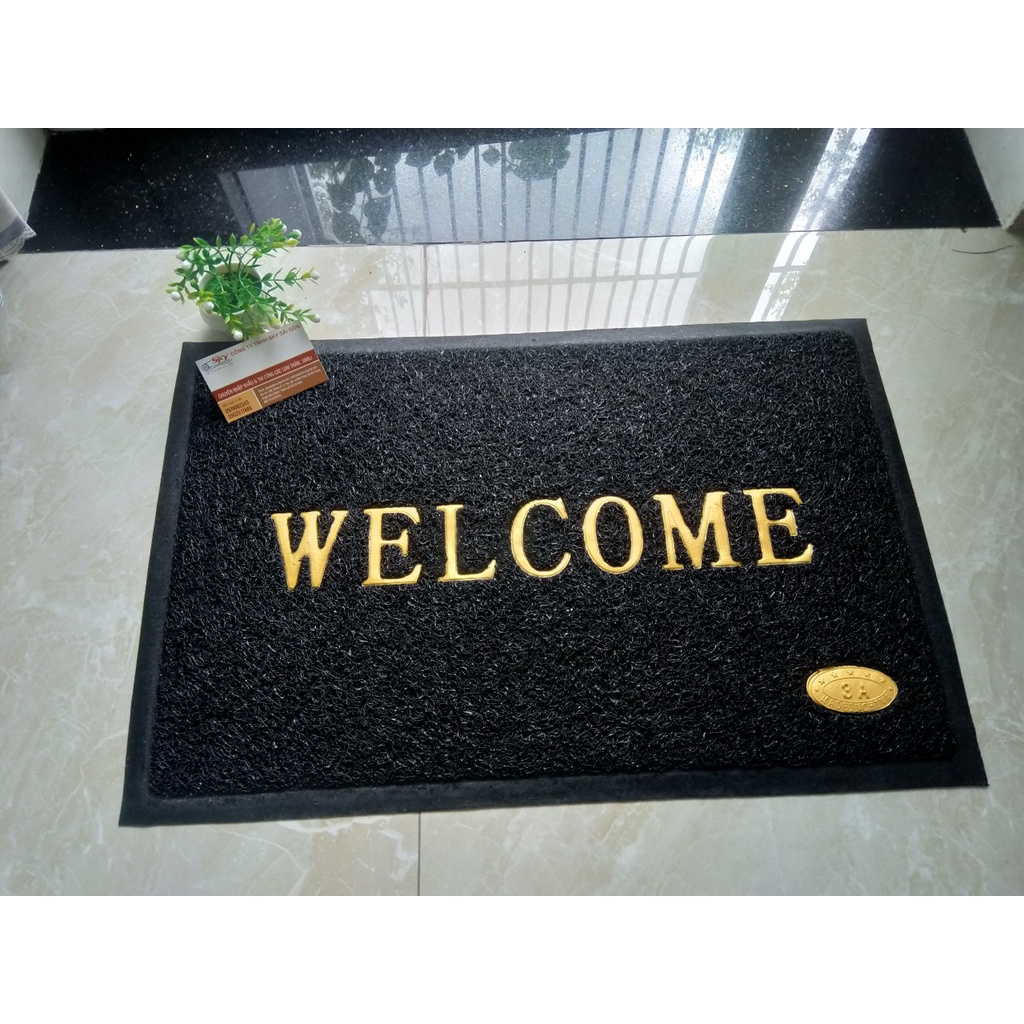 Thảm chùi chân welcome, thảm nhựa welcome 60x90 40x60 50x70