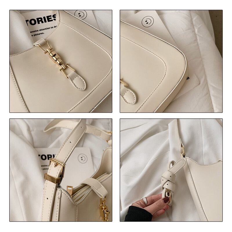 MISCHA Túi Xách Da Pu Màu Đen Thời Trang Cao Cấp Cho Nữ