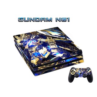 Skin dán máy game ps3 ps4 Gundam 1 - hoặc làm theo yêu cầu