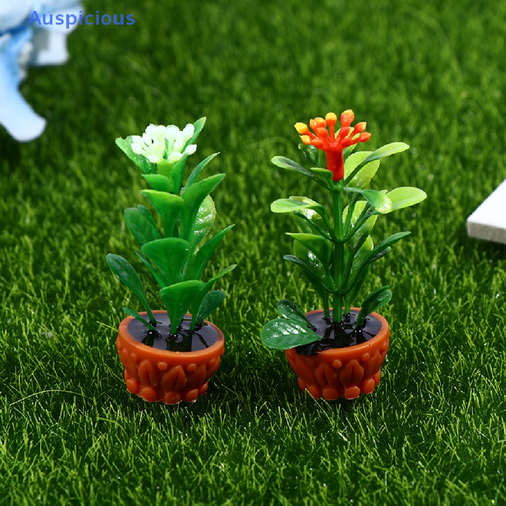 Chậu Cây Xanh Giả Tỉ Lệ 1: 12 Dùng Trang Trí Nhà Búp Bê