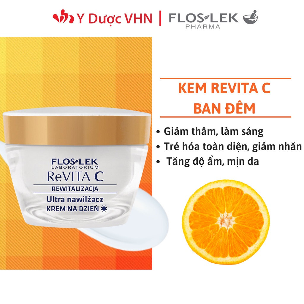 Kem vitamin C Floslek dưỡng ẩm làm sáng - giảm nhăn và trẻ hóa da 50ml chính hãng