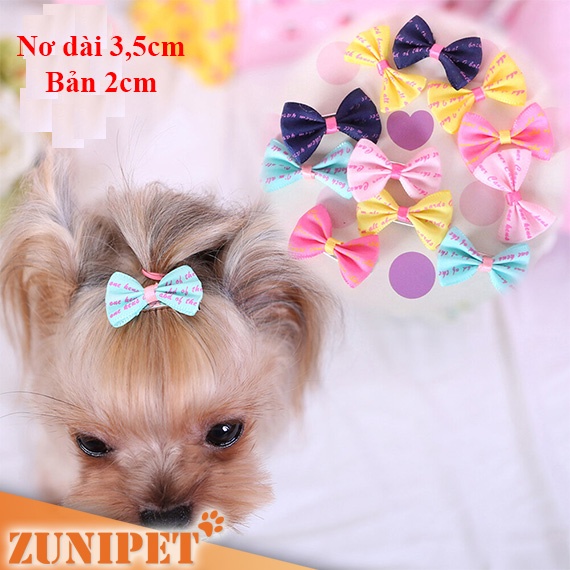 Nơ kẹp tóc cho chó mèo xinh xắn đáng yêu