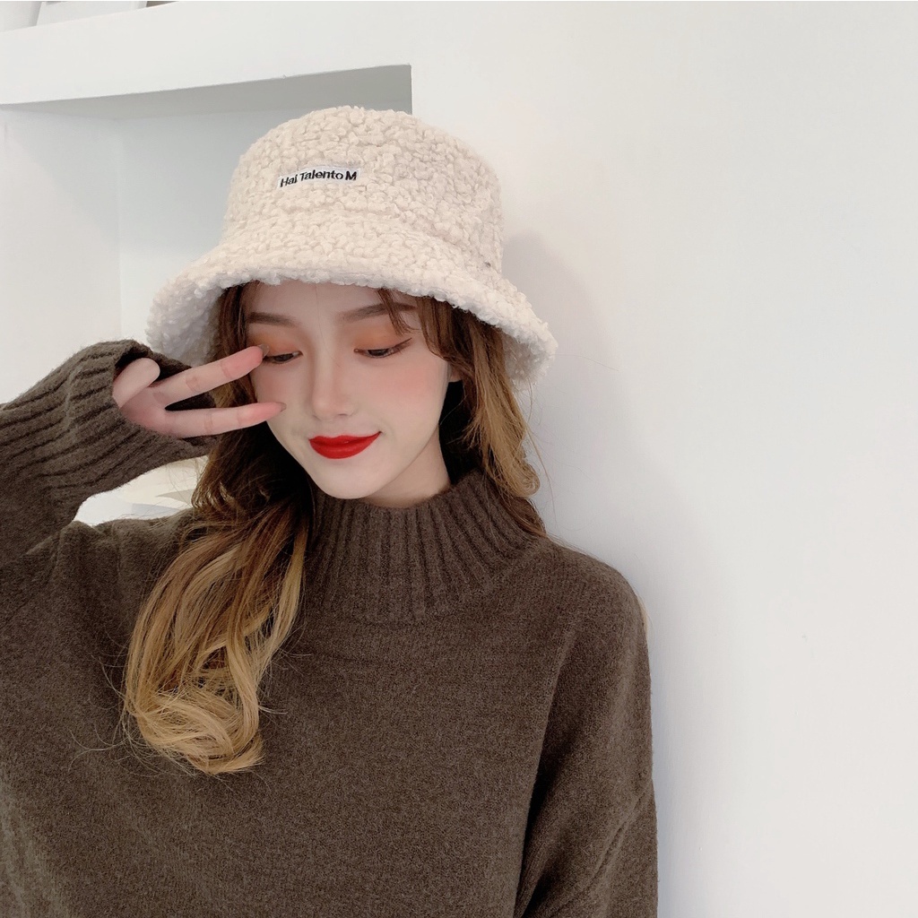 Mũ Len Lông Cừu Giữ Ấm Thời Trang Thu Đông Dành Cho Trẻ Em