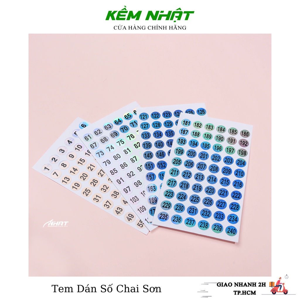 Tem Dán Số Chai Sơn