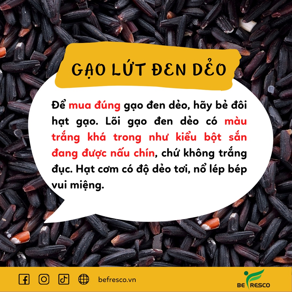 Combo Gạo Lứt Đen Giảm Cân 02 Túi 1kg Be Fresco VN