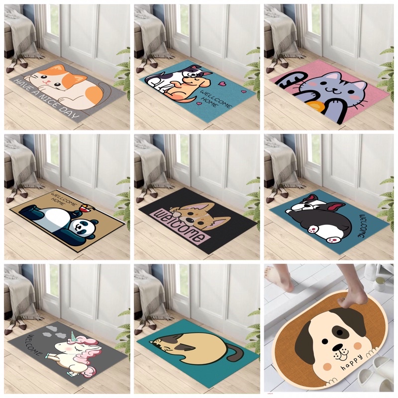 Thảm Lau Chân 3D Siêu Thấm Cực Đẹp, Chống Trơn Trượt Cho Phòng Tắm, Phòng Bếp, Phòng Khách 40x60cm