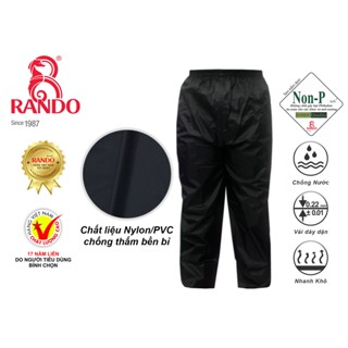 Quần Đi Mưa Chống Thấm Nước, GIÁ Sỉ, RANDO chính Hãng, Vải Dù Cao Cấp, Đi Mưa Bền Bỉ, Đi leo núi, Đi Phượt