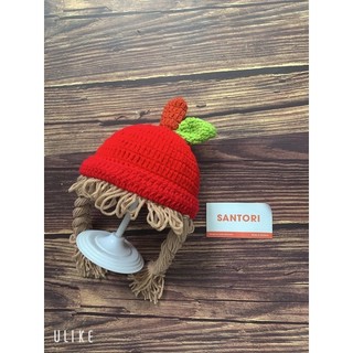 Nón len có 2 bím tóc cho bé ( ảnh thật Santori Shop)