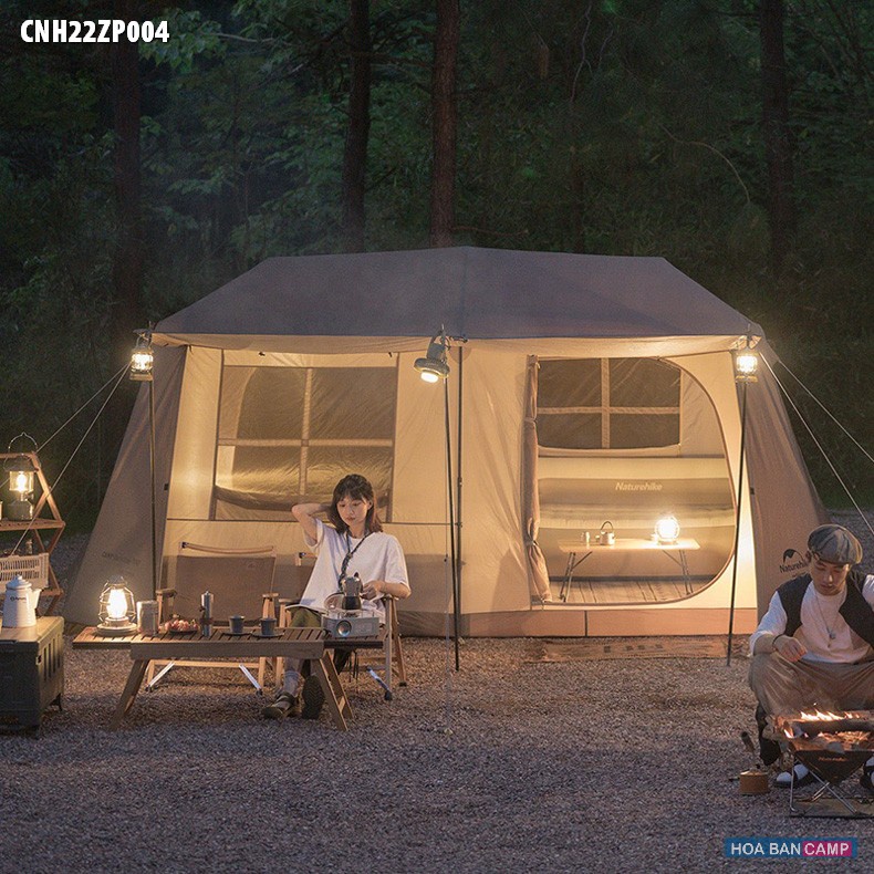 Lều Glamping Tự Bung 5-8 Người 2 Phòng Ngủ NatureHike Village 13 CNH22ZP004