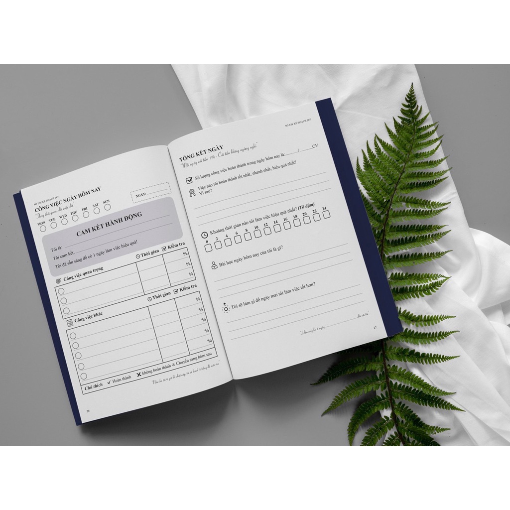 Sách - Sổ tay Kế Hoạch 24/7- Bìa da sang trọng-Xây dựng thói quen lập kế hoạch, vượt qua trì hoãn và chinh phục mục tiêu