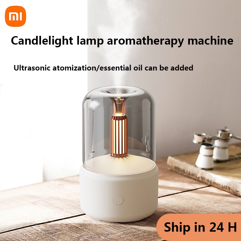 Máy Phun Sương Tạo Độ Ẩm Xiaomi 120ml Có Đèn Ngủ Và Cổng Sạc USB Trong Vòng 8-12 Giờ