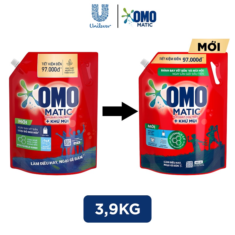 Túi nước giặt OMO Matic 3,6kg/ 3,9Kg