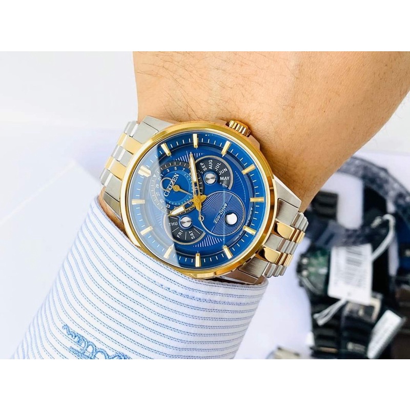 ĐỒNG HỒ NAM CHÍNH HÃNG Citizen BU0054-52L Eco-Drive MoonPhase
