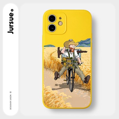 Ốp lưng JURSUE mềm chống sốc hình độc lạ Cho iPhone 15 14 13 12 11 Pro Max SE 2020 X XR XS 8 7 ip 6S 6 Plus Y2466