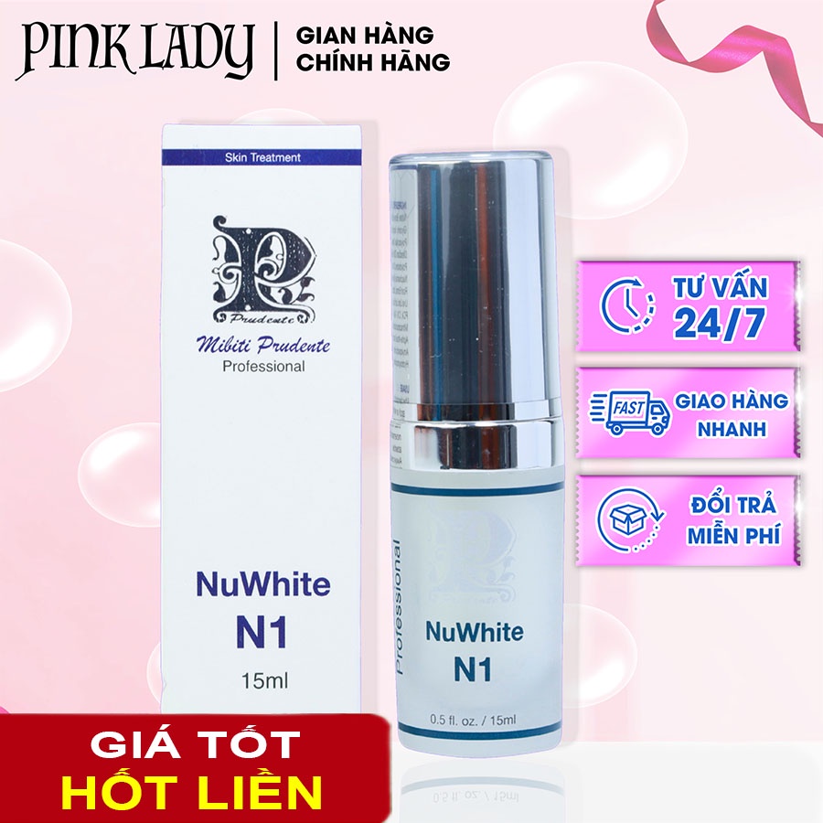 Kem Hồng Nhũ Hoa Nuwhite N1 Mibiti Prudente, Kem Làm Hồng Ti N1 Nuwhite Chính Hãng Ngừa Thâm Cải Thiện Sắc Tố Da 15ml