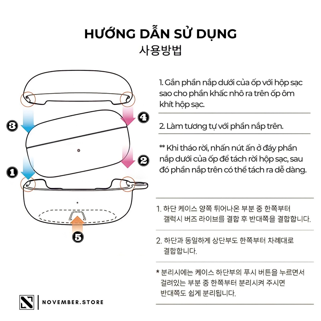 Ốp case cho Galaxy Buds2 Pro / Buds Pro / Buds 2 / Buds Live - Marvel Series - Tặng kèm móc khóa - Made in Korea