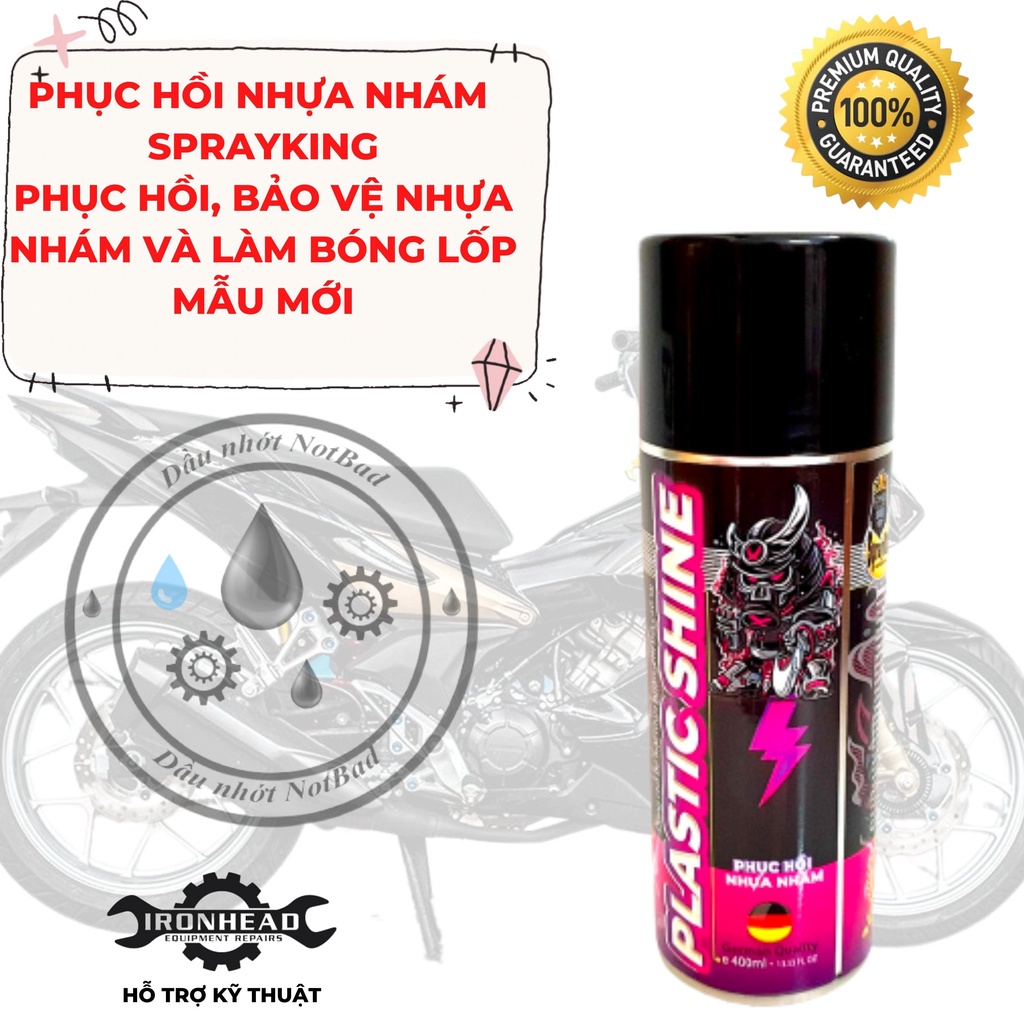 Chai xịt vệ sinh sên, xích, bảo dưỡng, bôi trơn sên SPRAYKING dùng cho xe máy, xe mô tô sên phốt cao su sên