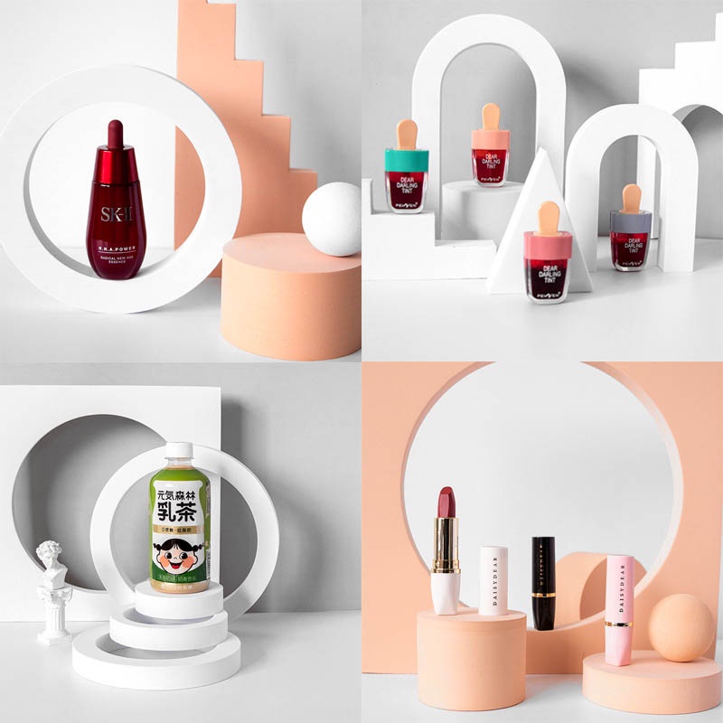 Khối hình học nhiều kiểu dáng chụp ảnh sản phẩm