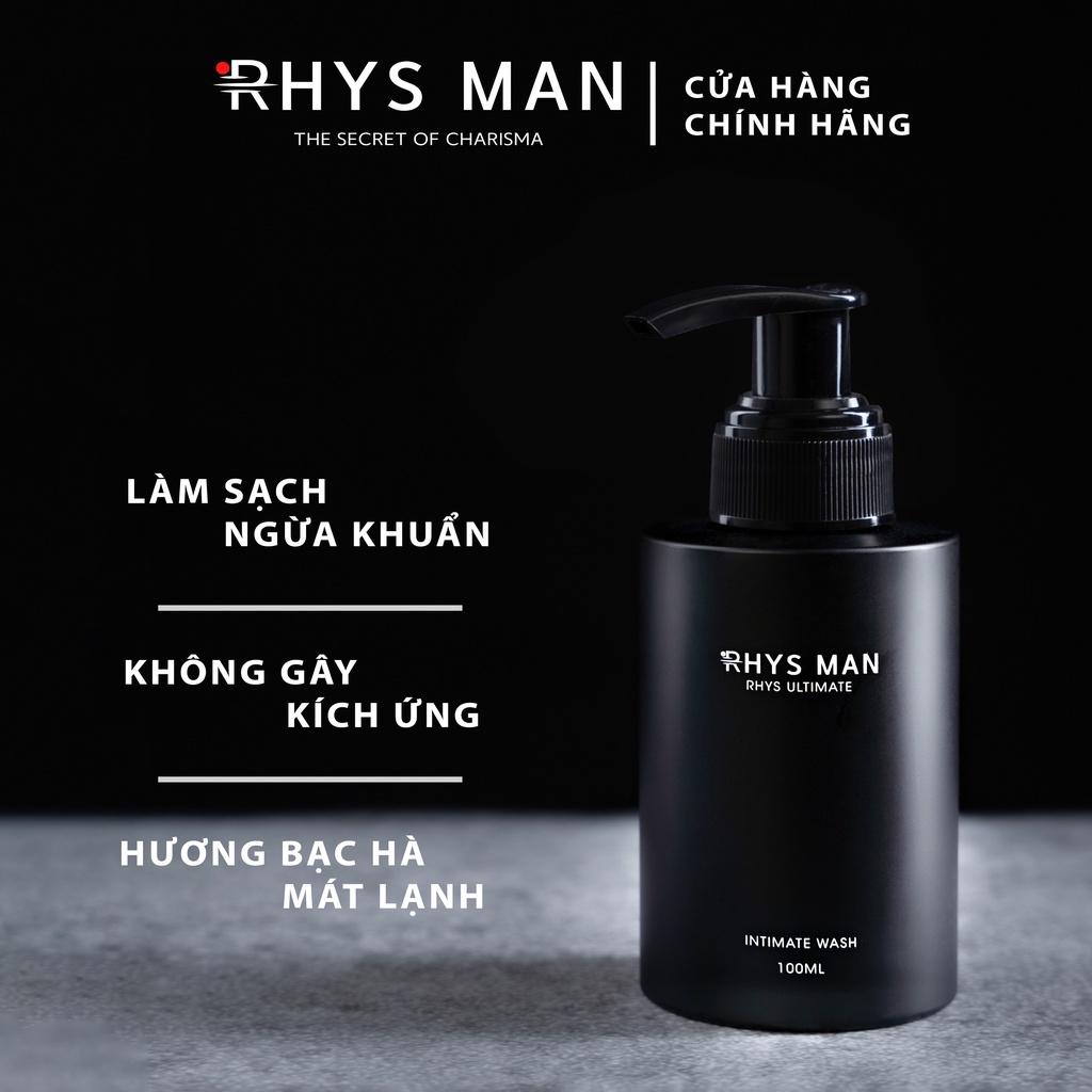 Bộ quà tặng nam - SỮA RỬA MẶT nam hương dừa Rhys Coconut Fresh 100ml & DUNG DỊCH VỆ SINH nam Rhys Ultimate 100ml