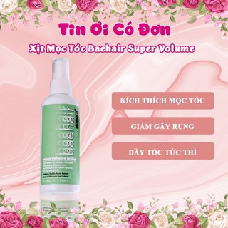 Xịt kích mọc tóc baehair by wunder làm phồng chân tóc, dày tóc, ngăn ngừa rụng tóc
