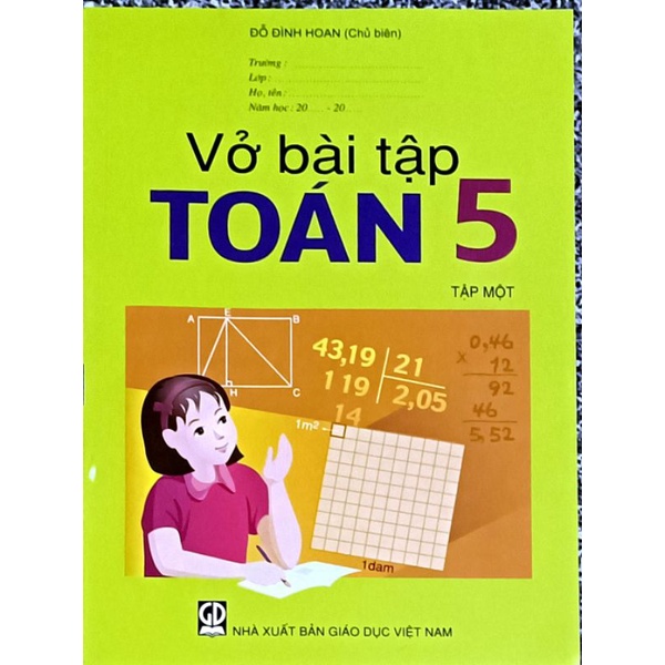 Vở bài tập Toán lớp 5 tập 1 và bút chì 2b