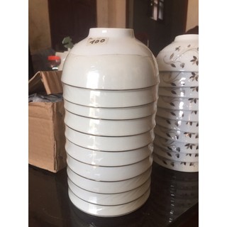 Bát cơm viền vàng lohaco 10 cái