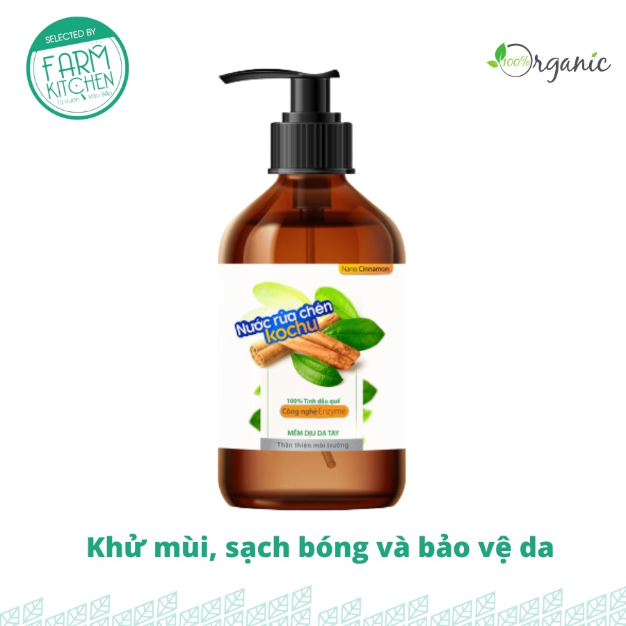 Rửa chén Kochu chiết xuất 100% từ thiên nhiên, gia dụng sinh học an toàn cho da tay