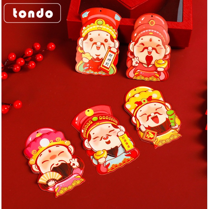 Hình Treo Tết, Tag Treo Tết Treo Cây Nhiều Mẫu.MẪU 4 - THẦN TÀI