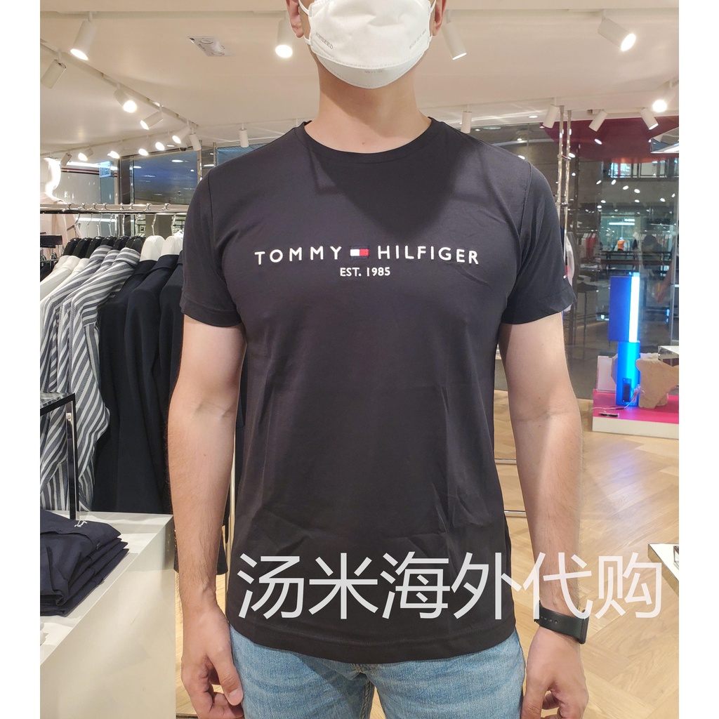 Áo Thun Tommy Tay Ngắn Cổ Tròn Dáng Rộng Vải Cotton Thời Trang Cao Cấp Cho Nam