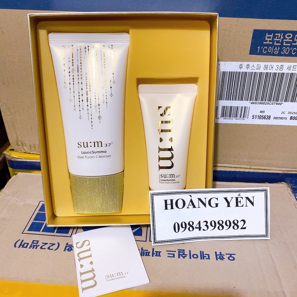 Set Sữa Rửa Mặt Sum 37 Losec Summa Elixir Foam Cleanser 150ML+80ML