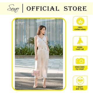 Sono - set dài linen họa tiết kẻ sọc