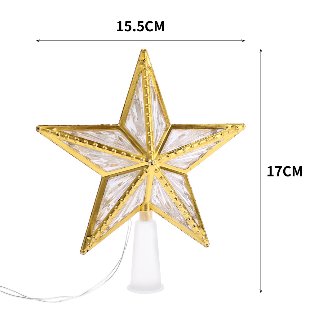 Đèn LED Hình Ngôi Sao Năm Cánh 3D Ánh Sáng Trắng Ấm Áp Trang Trí Nhà Cửa Dịp Giáng Sinh Năm Mới