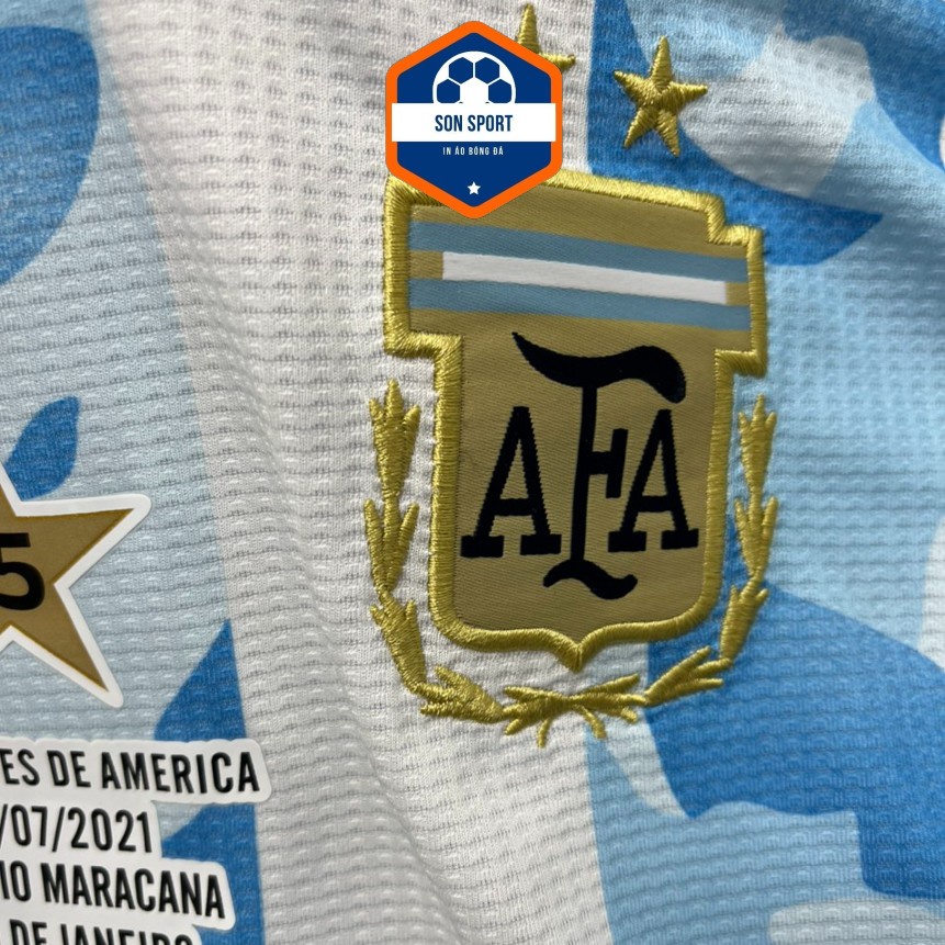 Bộ Quần Áo Thể Thao Bóng Đá CLB Argentina Trắng Xanh