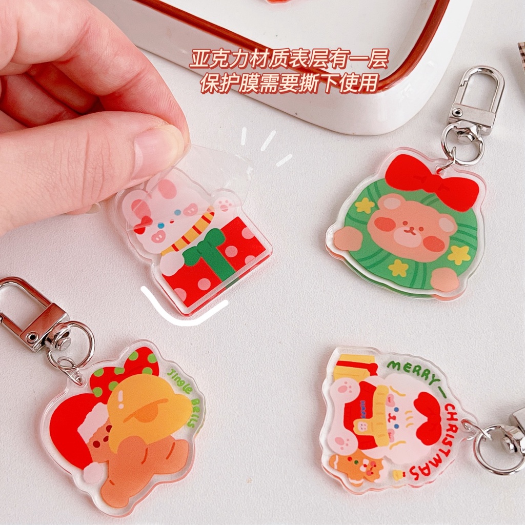 Móc Chìa Khóa Bằng Acrylic Họa Tiết Hoạt Hình Phong Cách Nhật Hàn Dễ Thương