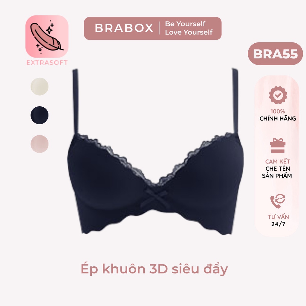Áo lót nâng ngực đệm dày không viền siêu bền BRA55 BRABOX