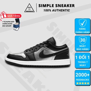 Giày jordan 1 low silver toe 💙hàng chính hãng💙 air jordan 1 low black metallic silver - giày nike jordan