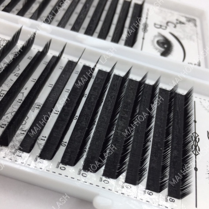 Mi KHAY ĐỘ cong L,LC,LD,M MIX  007_keo nối mi_dụng cụ nối mi_ Mai Hòa Lash