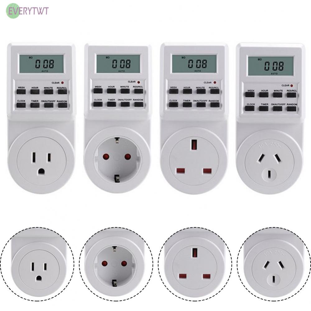 [ FAST SHIPPING ]1PC NEW Digital LCD Plug-In EU Socket Power Saving Timer Switch Socket