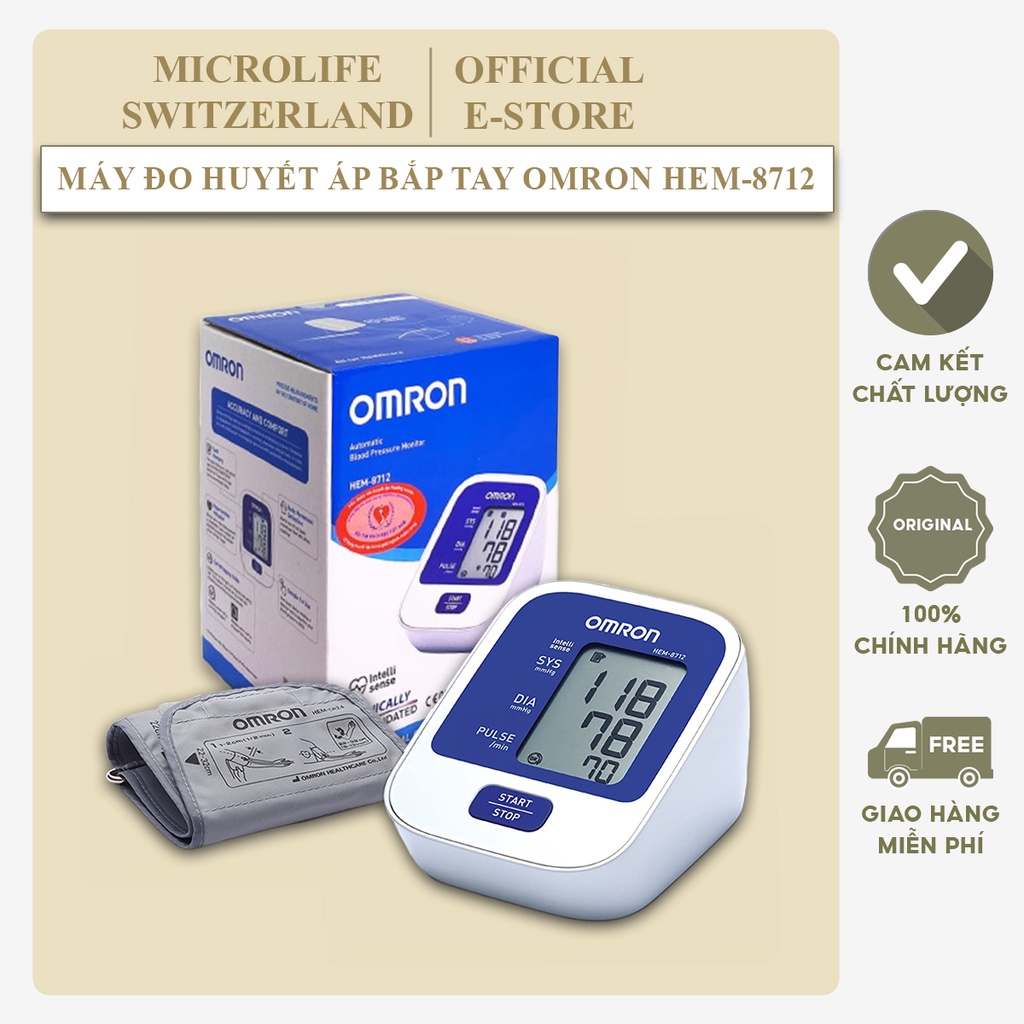 Máy đo huyết áp bắp tay Omron Hem 8712 - MADE IN JAPAN