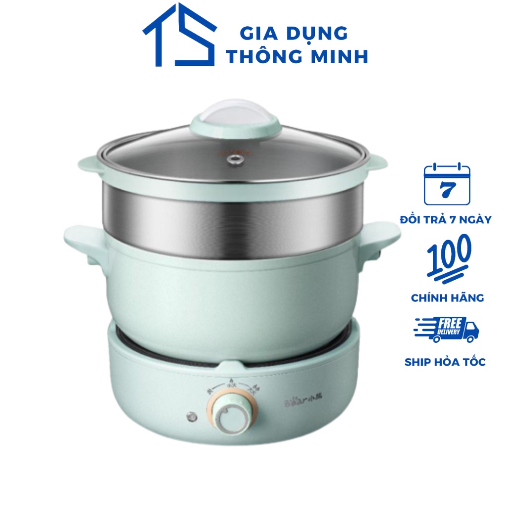 Nồi hấp và nấu lẩu điện đa năng Bear DZG-D80G5 - Hàng chính hãng